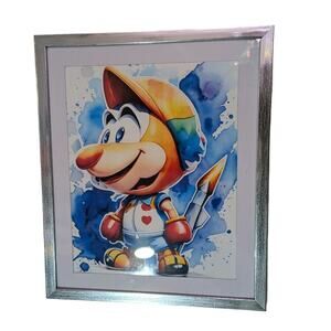 Cute Artistic Wall Art For Kids Room Home Decor 
Framed Brand New